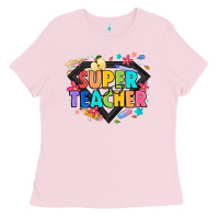 Bubblegum Pink super teacher Ladies Tee - Artiststas