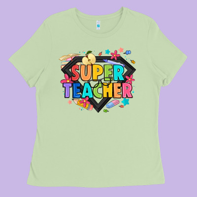 Super Teacher Ladies Tee Designed By Artiststas