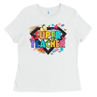 White super teacher Ladies Tee - Artiststas