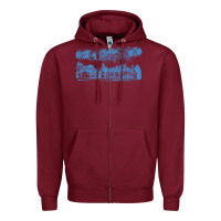 Burgundy collinwood mansion from dark shadows Zipper Hoodie - lanVoArt