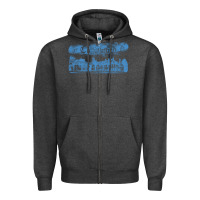 Charcoal Heather collinwood mansion from dark shadows Zipper Hoodie - lanVoArt