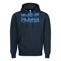 Navy collinwood mansion from dark shadows Zipper Hoodie - lanVoArt