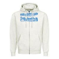Oatmeal Heather collinwood mansion from dark shadows Zipper Hoodie - lanVoArt