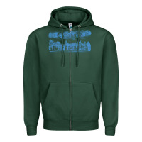 Sports Green collinwood mansion from dark shadows Zipper Hoodie - lanVoArt