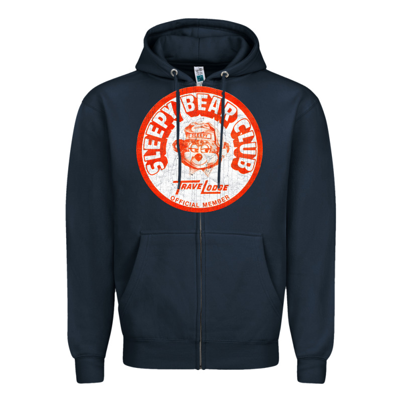 Sleepy Bear Club   70s Thrift Store Aesthetic Zipper Hoodie by lanVoArt | Teevron