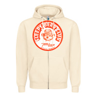 Sandshell sleepy bear club   70s thrift store aesthetic Zipper Hoodie - lanVoArt
