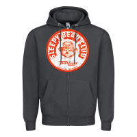 Smoke sleepy bear club   70s thrift store aesthetic Zipper Hoodie - lanVoArt