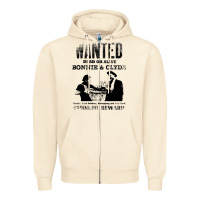 Wanted Bonnie And Clyde, Distressed Zipper Hoodie | Teevron