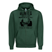 Sports Green wanted bonnie and clyde, distressed Zipper Hoodie - lanVoArt