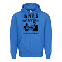 True Royal wanted bonnie and clyde, distressed Zipper Hoodie - lanVoArt