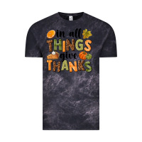 Cloud Black In all things give thanks Vintage Tee - NancyCooperArtShop