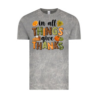 Cloud Rock In all things give thanks Vintage Tee - NancyCooperArtShop
