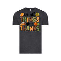 Vintage Black In all things give thanks Vintage Tee - NancyCooperArtShop