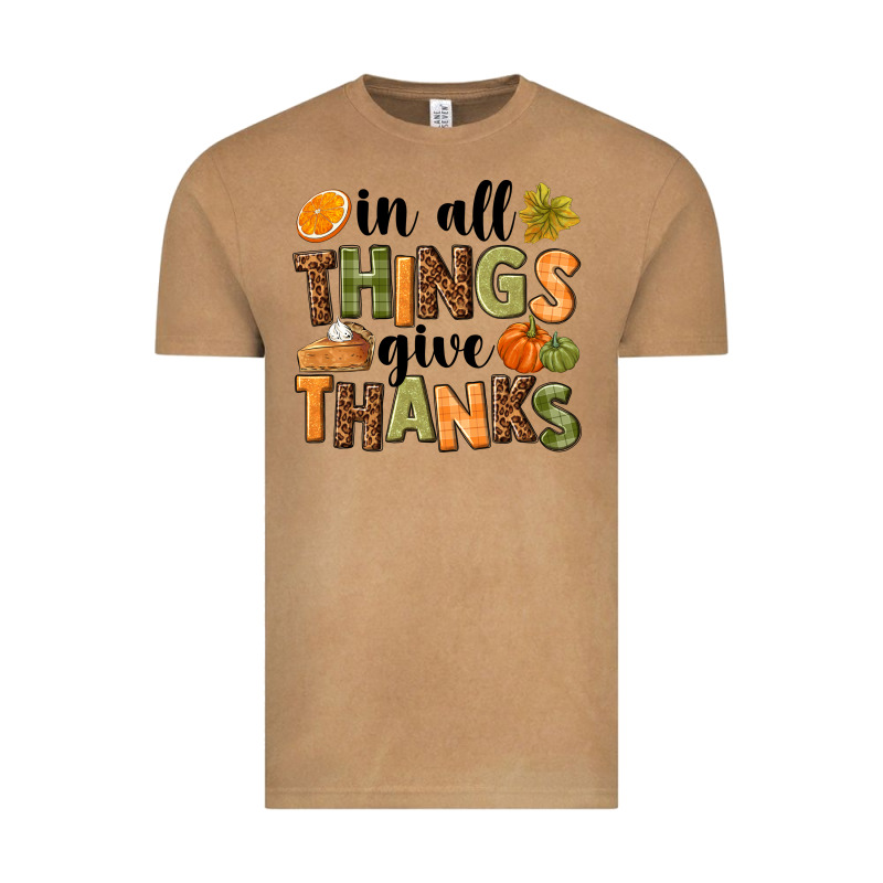 In All Things Give Thanks Vintage Tee by NancyCooperArtShop | Teevron