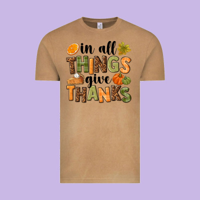 In All Things Give Thanks Vintage Tee Designed By Nancycooperartshop