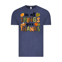 Vintage Denim In all things give thanks Vintage Tee - NancyCooperArtShop