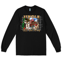 Black jingle all the way Long Sleeve Tee - CowGirlArtShop