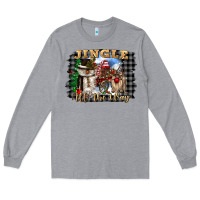 Heather Grey jingle all the way Long Sleeve Tee - CowGirlArtShop