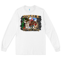 White jingle all the way Long Sleeve Tee - CowGirlArtShop