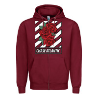 Burgundy Music Vintage Retro Chase Atlantic Gifts For Music Fans Zipper Hoodie - lanVoArt