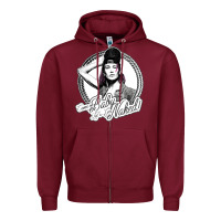 Burgundy teeter come on ba Zipper Hoodie - lanVoArt