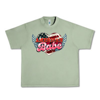 Oil Green American babe Urban Heavy Tee - HowdyJamesFarm