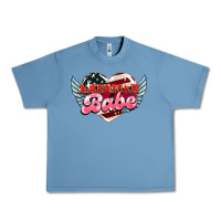 Pebble Blue American babe Urban Heavy Tee - HowdyJamesFarm