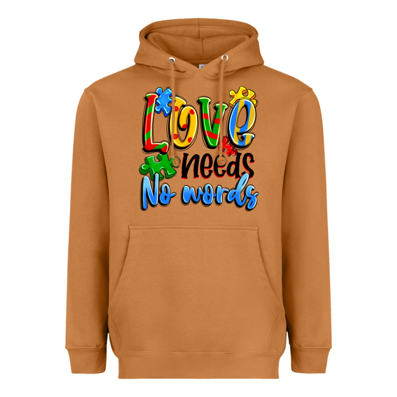 Love Needs No Words Heavyweight Hoodie by Artiststas | Teevron
