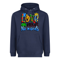 Navy love needs no words Heavyweight Hoodie - Artiststas