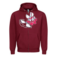 Burgundy cutman Zipper Hoodie - lanVoArt