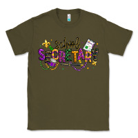 Army Green mardi gras school secretary Classic Tee - texasbilliewilder