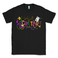 Black mardi gras school secretary Classic Tee - texasbilliewilder