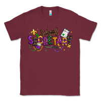Burgundy mardi gras school secretary Classic Tee - texasbilliewilder