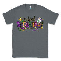 Charcoal Heather mardi gras school secretary Classic Tee - texasbilliewilder