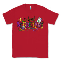 Red mardi gras school secretary Classic Tee - texasbilliewilder