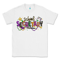 White mardi gras school secretary Classic Tee - texasbilliewilder