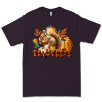 Plum Fall Vibes Squirrel Premium Tee - LillyAllenDesigns