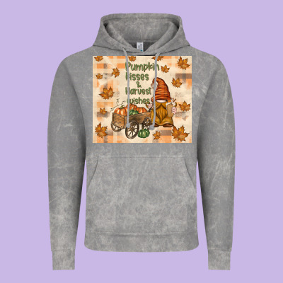 Pumpkin Kisses And Harvest Wishes Vintage Hoodie Designed By Tumblerdesignbyshophia