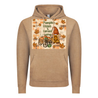 Vintage Coffee pumpkin kisses and harvest wishes Vintage Hoodie - TumblerDesignByShophia