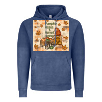 Vintage Denim pumpkin kisses and harvest wishes Vintage Hoodie - TumblerDesignByShophia