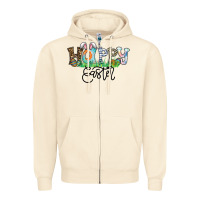 Sandshell Happy Easter Zipper Hoodie - CowhideDigitalArt