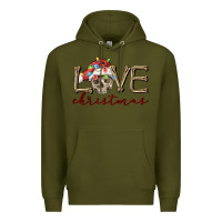 Army Green skull love christmas Premium Hoodie - FaDigitalArtStudio