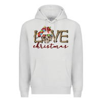 Dove Grey skull love christmas Premium Hoodie - FaDigitalArtStudio