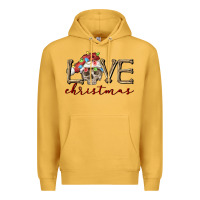 Mustard skull love christmas Premium Hoodie - FaDigitalArtStudio