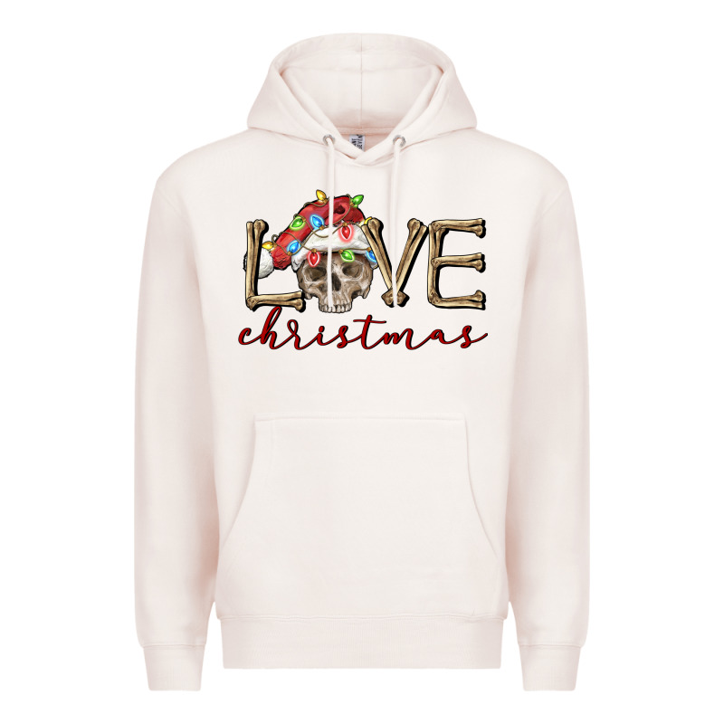 Skull Love Christmas Premium Hoodie by FaDigitalArtStudio | Teevron