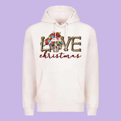 Skull Love Christmas Premium Hoodie Designed By Fadigitalartstudio