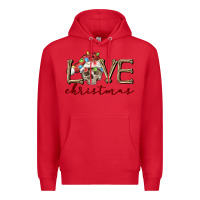 Red skull love christmas Premium Hoodie - FaDigitalArtStudio