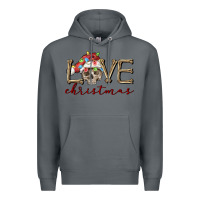 Rock skull love christmas Premium Hoodie - FaDigitalArtStudio