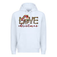 White skull love christmas Premium Hoodie - FaDigitalArtStudio