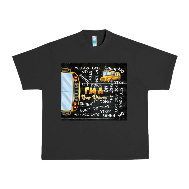 I'm A Bus Driver School Bus Black Urban Heavy Tee by TumblerDesignByShophia | Teevron